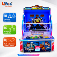 LiFun Machine de jeu d'arcade de tir au basket individuelle pour 2 joueurs, pour enfants, pour centres de jeux, à monnayeur, avec système de récompense, construction métallique