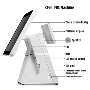 15,6 "все в одном windows Система двойной экран POS терминал сенсорный экран кассовый аппарат - Product Image 2