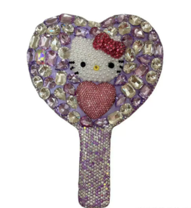 Miroir diamant fantaisie de luxe en strass Miroir de maquillage à main Miroir de <span class=keywords><strong>salon</strong></span> de beauté à cils - Product Image 3