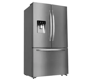 最新自动除霜法式门冰箱，带饮水机和制冰机