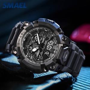 Montre sport chronographe SMAEL 8099, nouveau design, étanche, lumineuse, analogique-digitale, électronique, pour plongeurs - Product Image 3