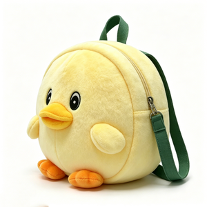 Customized yellow duck plush bag,cute duck <b>backpack</b> for <b>toddlers</b>,duck plush <b>backpack</b>,kids duck <b>backpack</b> - Product Image 4
