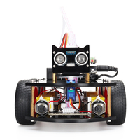 Kit de Coche Robótico 4WD Tscinbuny ZYC0039 con Control Remoto Inalámbrico, Evitación de Obstáculos Ultrasónica, Placas Educativas Gráficas para Makers