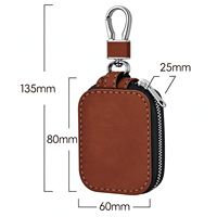 Boîte universelle pour écouteurs en simili cuir, anti-poussière, antichoc, étui de protection multifonction, sac à clés, porte-clés, personnalisable