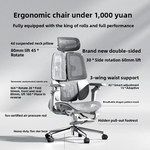 Igrow Mesh Ergonomic Computer Gaming <strong>Chair</strong> for Home Office-Comfortable Long Sitting with Adjustable Headrest Reclining Backrest - Product Image 2