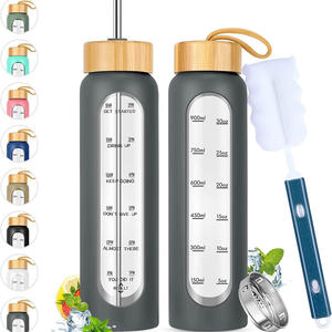 Eco Glass <b>Water</b> <b>Bottle</b> 1000ml Large Capacity With Carry Rope Travel Drinkware For Outdoor Use - Product Image 5