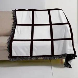 MU Custom printing photo flannel sublimation blanket heat press DIY size customized 9 panel sublimation blanket