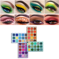 Tableau 4 en 1 palette d'ombres à paupières mates à haute pigmentation et paillettes palette de maquillage nude palette d'ombres à paupières de 60 couleurs pour femme