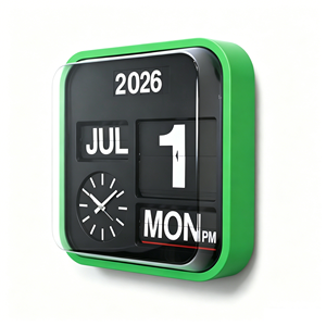 <span class=keywords><strong>Horloge</strong></span> murale vintage à affichage de mois/jour/date - Product Image 2