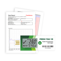 Fresh Tag 1D registrador de datos temperatura USB temperatura de un solo viaje registrador de datos de un solo uso