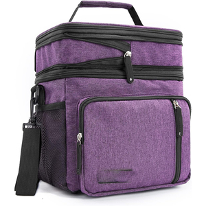 Free Sample Custom Soft Oxford <b>Large</b> Insulated Lunch Bag <b>Box</b> Backpack Picnic Wine Bottle Cooling Thermal Food Storage <b>Cooler</b> - Product Image 1