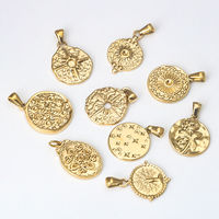 Pendentifs en forme d'arbre à fleurs en acier inoxydable sur mesure, plaqués or 14K 18K PVD, accessoires pour la fabrication de bijoux