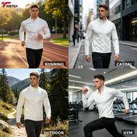 Veste décontractée sportive respirante pour homme, col montant, fermeture éclair, en polyester à séchage rapide, idéale pour la course en extérieur