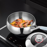 Marmite à soupe en acier inoxydable ustensiles de cuisine ménagers de haute qualité casserole avec couvercle pour poêle à frire de cuisine