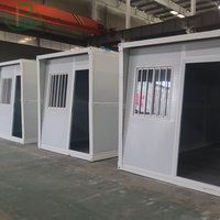 Contenedor Oficina Plegable de 20 pies, Panel Sándwich Prefabricado, Casa Móvil Plegable, Dormitorio, Casa Contenedor para Campo Petrolero