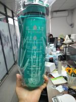 Bouteille de sport 1L tasse en plastique avec paille bouteille d'eau avec marqueur de temps de motivation bouteille d'eau changeant de couleur tasse d'eau personnalisée