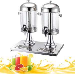 Dispensador de bebidas de acero inoxidable comercial de una sola cabeza 8 16 24L Dispensador de jugo caliente frío para fiestas fabulosas Bodas - Product Image 2