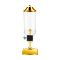 Distributeur de nourriture sèche 7L, conteneur de rangement de comptoir doré pour bonbons, noix, céréales, idéal pour les buffets d'hôtel