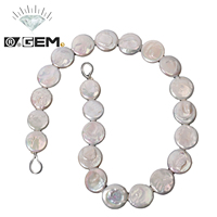 Vente en gros de perles d'eau douce naturelles de qualité AAAAA, de forme ronde, blanches et violettes, de 18-19 mm, pour collier de bijoux