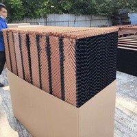 Système de rideau humide à cadre en papier de cellulose de couleur personnalisée pour refroidissement par évaporation, pour serres et élevages, équipement d'élevage