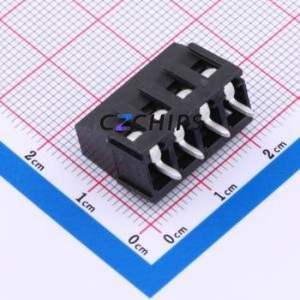 DB128L-5.0-4P-BK-S Screw Terminal Block Through hole Component (THT),P=5mm Connector 1x4P 5mm Black Through Hole - Product Image 2