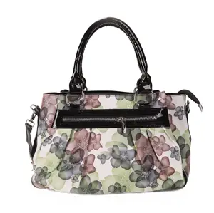 Yuhongマレーシアハンドバッグ卸売フローラプリント美容ハンドバッグユニークな花印刷餃子トートハンドバッグ