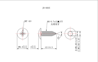 Vis autotaraudeuse en acier inoxydable à tête plate, zinguée noire, filetage grossier ISO métrique/pouces M4*12mm, marque Jinhe, fabriquée en Chine
