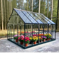 Serre de jardin en verre trempé de style victorien, en aluminium, pour plantes d'extérieur, vente directe d'usine
