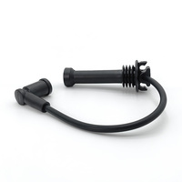 Sistemas de encendido de automóviles 4 piezas Juego de cables de bujía Cable de encendido de motor negro