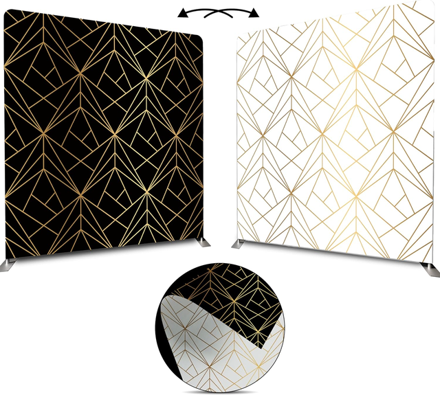 Hot Selling Custom 8x8 Double Sided Portable Photo Zone Studio Background Foldable Photography Backdrop for Party Decorations