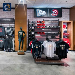 Espositore per <span class=keywords><strong>abbigliamento</strong></span> sportivo personalizzato da parete espositore per <span class=keywords><strong>abbigliamento</strong></span> Multi-zona porta abiti per unità di vendita al dettaglio - Product Image 2