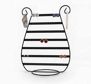 Ensemble <span class=keywords><strong>de</strong></span> présentoirs à bijoux, <span class=keywords><strong>harpe</strong></span>, organisateur <span class=keywords><strong>de</strong></span> boucles d'oreilles, présentoir, rangement, cadeau (noir/métal) - Product Image 1