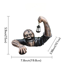 Figura Resina Zombie Decorazione <span class=keywords><strong>Halloween</strong></span> Statua <span class=keywords><strong>Scheletro</strong></span> Ornamento Giardino Creativo Casa - Product Image 2
