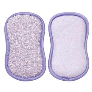 Éponge de nettoyage de cuisine en microfibre à prix abordable, double face, ondulée, pour la vaisselle - Product Image 5