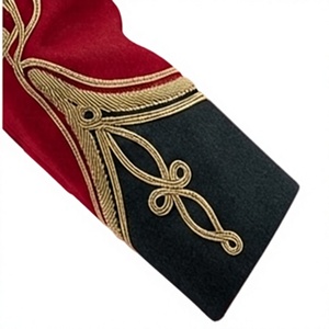 Red Ceremonial Outdoor Uniform Style Formal Parade Custom Outerwear <b>Tunic</b> Jacket for Men's - Product Image 6