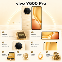 Nouveau téléphone portable intelligent vivo Y600 Pro 5G d'origine, double SIM, reconnaissance faciale, batterie 10200 mAh, langues mondiales, Android VIVO y600pro