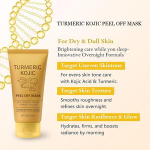 Mascarilla Facial Exfoliante de Cúrcuma y Ácido Kójico para Nutrir e Hidratar la Piel, con Logotipo Personalizado OEM - Product Image 2