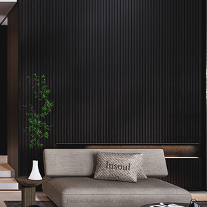 Trong nhà không thấm nước WPC PVC Panel tường rãnh gỗ trang trí nội thất bề mặt kết cấu trang trí tường bao gồm vật liệu ốp - Product Image 3