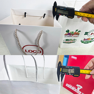 Bolsa de Papel Kraft Marrón Impresa Personalizada, 100% Reciclable, con Asa, para Supermercado, Panadería, Ropa, Empaque de Flores - Product Image 4
