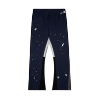 Gallery Men High Quality Flared Jogger Dept Track Pants Elastic Stacked Sweatpants