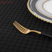 Nappe Jacquard noire carrée, style japonais, pour hôtel