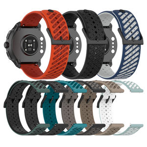 Bracelet de <span class=keywords><strong>montre</strong></span> en silicone respirant et imperméable de style officiel pour <span class=keywords><strong>SUUNTO</strong></span> RACE2 22 mm - Product Image 1