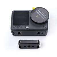 Plaque métallique magnétique à dégagement rapide pour support CNC Osmo Action 6 Nano avec trou de vis 1/4 pour montage sur trépied de caméra d'action