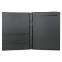 Carpeta de cuero pu con logotipo personalizado A4, portafolio de negocios, soporte de papel para documentos de hotel, soporte de libro de reserva, gran oferta