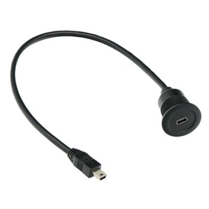 Cable de extensión mini USB macho a hembra, impermeable, para montaje en panel, para uso automotriz - Product Image 2