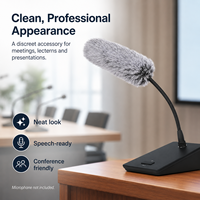 Pare-vent en mousse pour microphone de conférence, réduit le bruit du vent, améliore la clarté de la parole pour les réunions, les podiums et les présentations