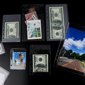 A5 A6 A7 Mini Chất kết dính Túi rõ ràng PVC Chất kết dính Túi zipperless Side mở Ngân Sách Tiền mặt chất kết dính phong bì không thấm nước tiền mặt phong bì - Product Image 5