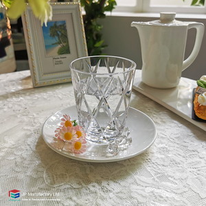 Diseño a cuadros Vidrio en relieve Decoración Cóctel Vidrio PC Tritan SAN Acrílico Plástico Bebidas mixtas Taza - Product Image 5