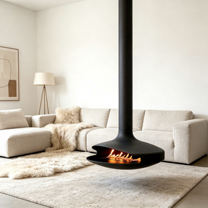 Chimenea Colgante de Bioetanol para Techo <span class=keywords><strong>Tonya</strong></span>, Chimenea Flotante con Llama Real y Sin Humo de 700 mm - Product Image 1