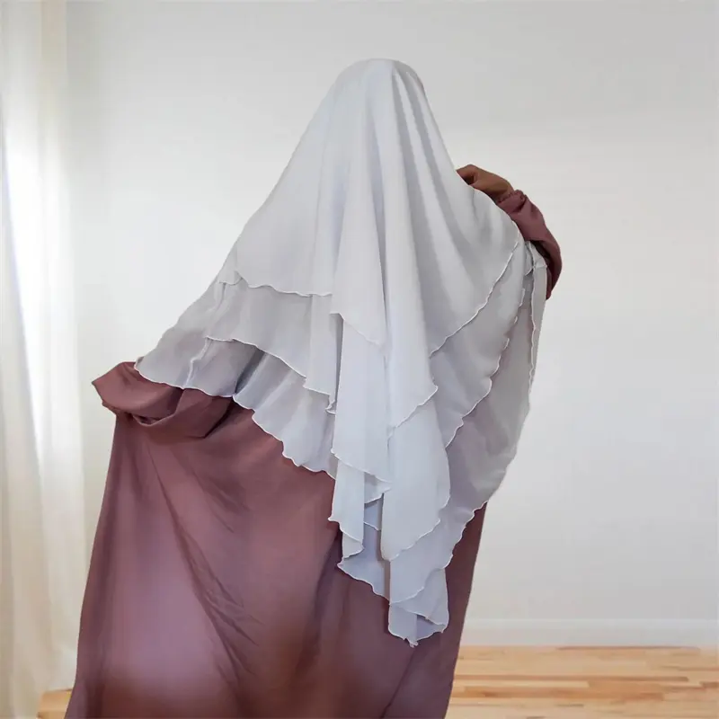 Fashion Pure Color Khimar Haby Avocado Lightweight Modal Fabric Hijab Muslim Cloth